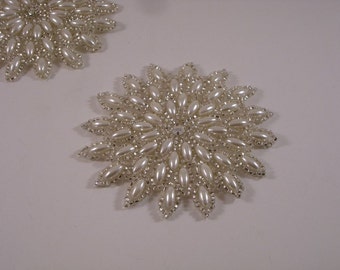 Starburst Pearl and Silver Applique--One Piece