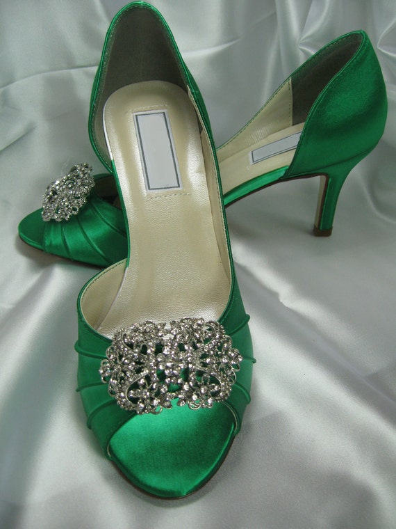 Emerald Green Bridal Shoes Green Bridesmaid Shoes Green