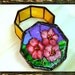 A Scarlet Flax Mosaic on a Stained Glass Octagonal Box