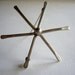 Modernist Sterling Silver Star Brooch by North