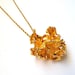 Organic Electroformed Gold Pendant on Chain