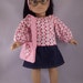 American Girl Doll Heart Top and Denim Skirt Fits Other 18 Inch Dolls