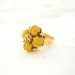 MUSTARD FLOWER Adjustable cluster bead ring. Beautiful and unique.