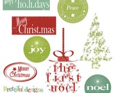 25% OFF SALE Christmas Word Art 2 - Personal or Commercial Use - Christmas Morning Il_170x135