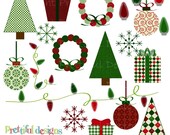 25% OFF SALE Christmas Clip Art - Personal or Commercial Use - Traditional Christmas Il_170x135