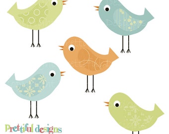 Black Friday SALES Birds Clip Art for Scrapbooking, Invitations, Paper Goods, Card Making