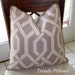 P. Kaufmann Slick Gray Trellis Pillow Cover to fit a 20x20 Pillow Insert
