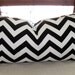 Black and White Chevron Lumbar Pillow Cover, Decorative Pillow Cover, Accent Pillow, Throw Pillow, toss pillow