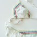 25% OFF FALL SALE 80s rainbow white bikini swimwear 2pc swimsuit woman xs petite beachwear