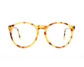 Brown Tortoise Transparent Vintage Eyeglasses - Pastel