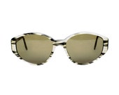 grey / gold / black Vintage Sunglasses - Glenda 625