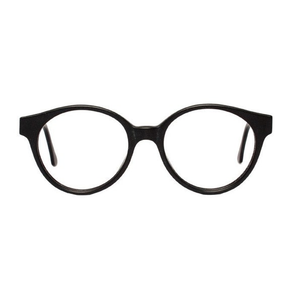 Matte Black Vintage Eyeglasses Sting Round