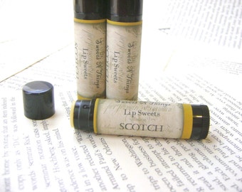 Scotch Lip Balm, Scotch Whiskey Lip Balm with Shea and Cocoa Butter