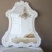 Curvy French provencal Mirror, XLWhite Baroque, Shabby