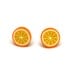 Orange slice stud earrings