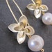 Flowers earrings in gold