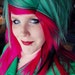 WATERMELON SLICE wig // Hot Pink, Green, Black Straight Long Layered Wig