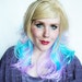 PASTEL RAINBOW wig // Blonde Purple Pink Blue Long Wavy Layered Wig