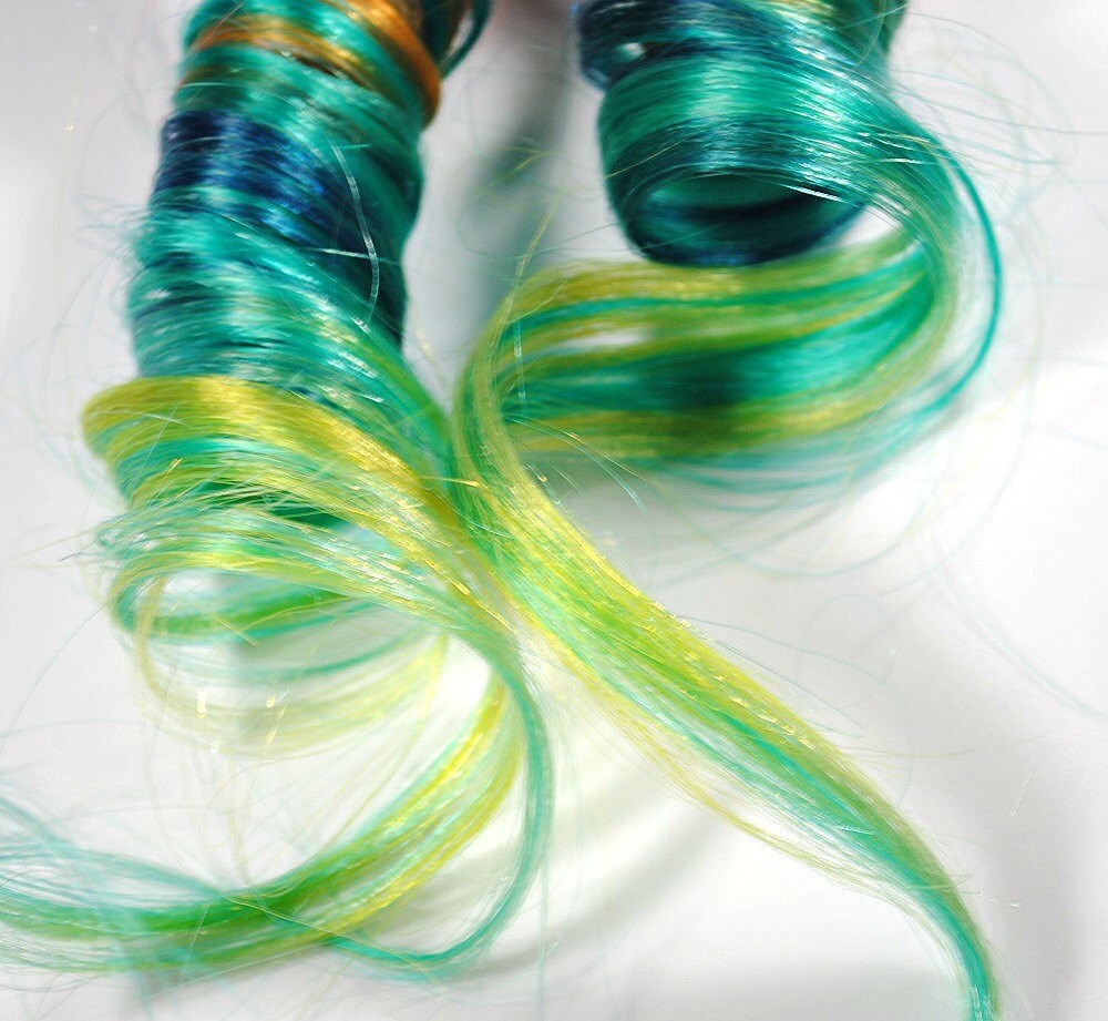 Suncatcher / Human Hair Extension / Pink Blue Green Orange