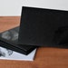 black stationery set: kiss mark envelopes and writing paper