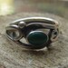 Small Southwestern Vintage Sterling Silver Ring with Malachite Stone Ladies Size 4 1/2 Childrens or Pinkie Ring