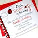 RESERVED for Jenny C Ladybug Birthday Invitations Children's Party Red Black Bugs