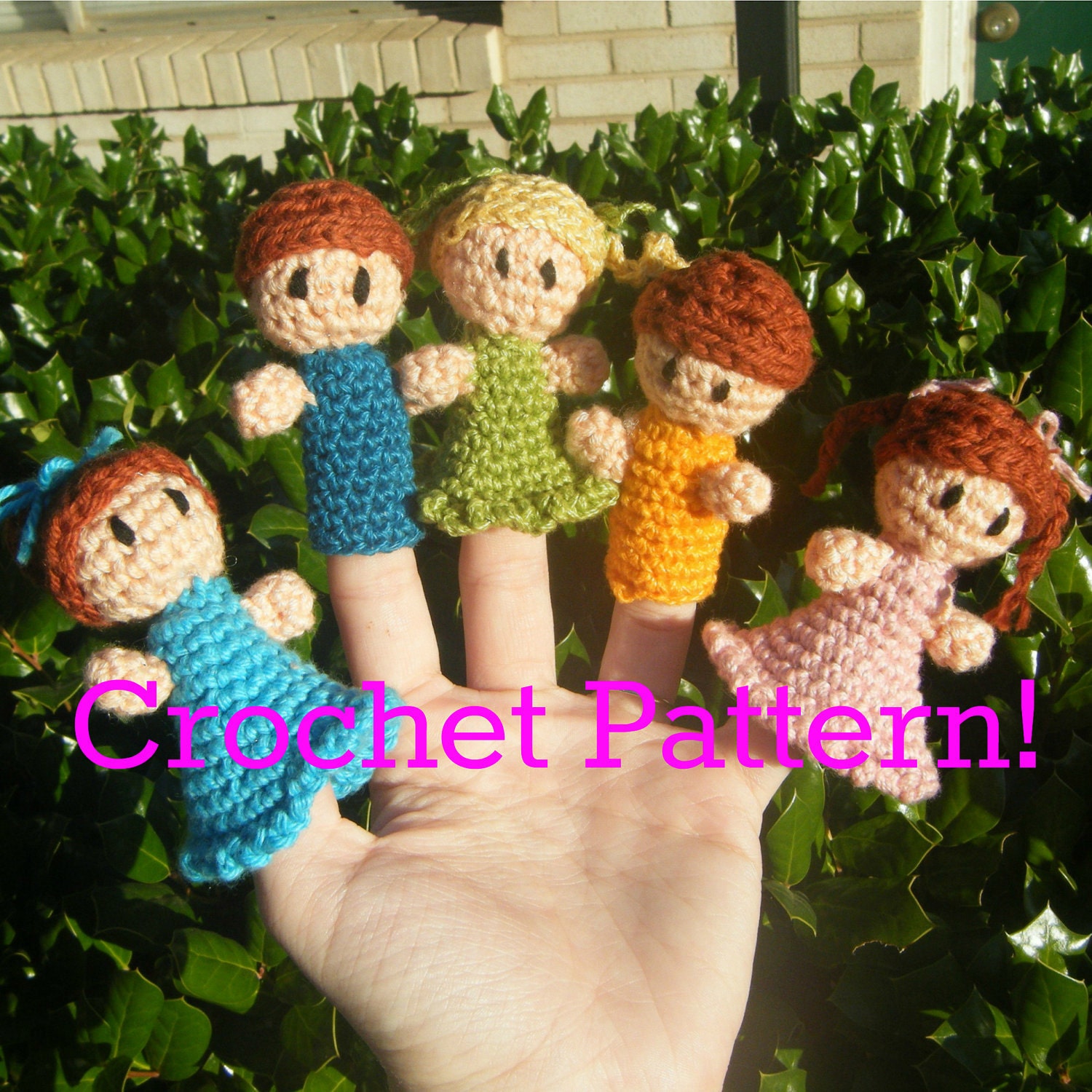 Amigurumi Finger Puppet PDF Crochet Pattern INSTANT DOWNLOAD