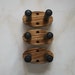 Beautiful zebrawood ukulele wall mount hangers, three pack