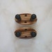 Beautiful zebrawood ukulele wall mount hangers, two pack