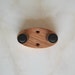 Red oak ukulele wall mount hanger, gloss finish