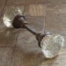 Vintage Glass Doorknobs Set of 2