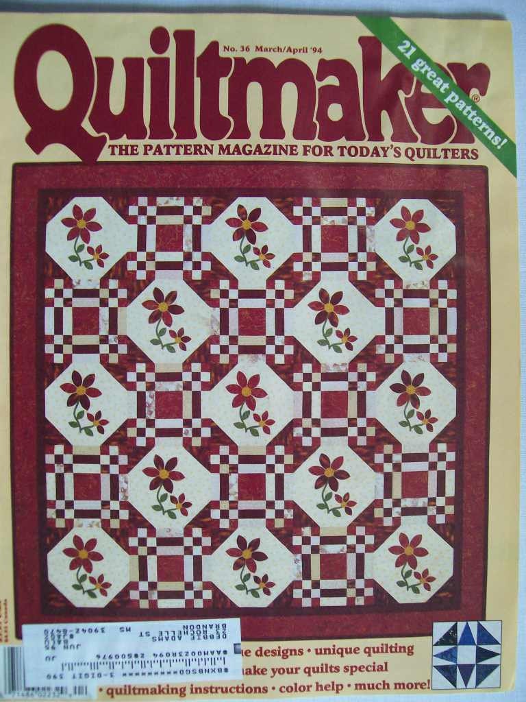 Quiltmaker Pattern Magazine March April 1994 No. 36 Quilt