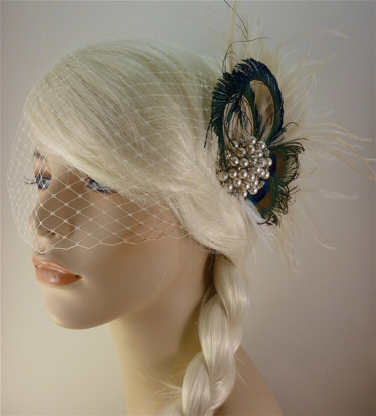 feather and pearl bridal