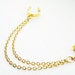 Ear Cuff with Chains Gold Ear Wrap Stud Cartilage