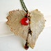 Copper Skeleton Leaf Necklace With Hot Pink Chalcedony, Burgundy Garnet, and Raspberry Freshwater Pearl: 15% off