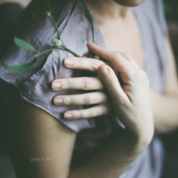 Soft Skin - 8 x 8 - Fine art photographic print. Hands detail, woman, feminine. Lavender and green, square format. Home decor, home office.