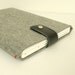 MACBOOK SLEEVE 13" - Light Grey felt with black rubber or leather closure