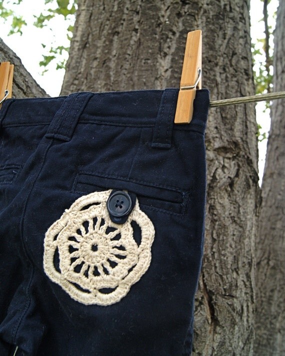 Items similar to Navy Blue Toddler Pants Upcycled by newleafwear on Etsy on Etsy