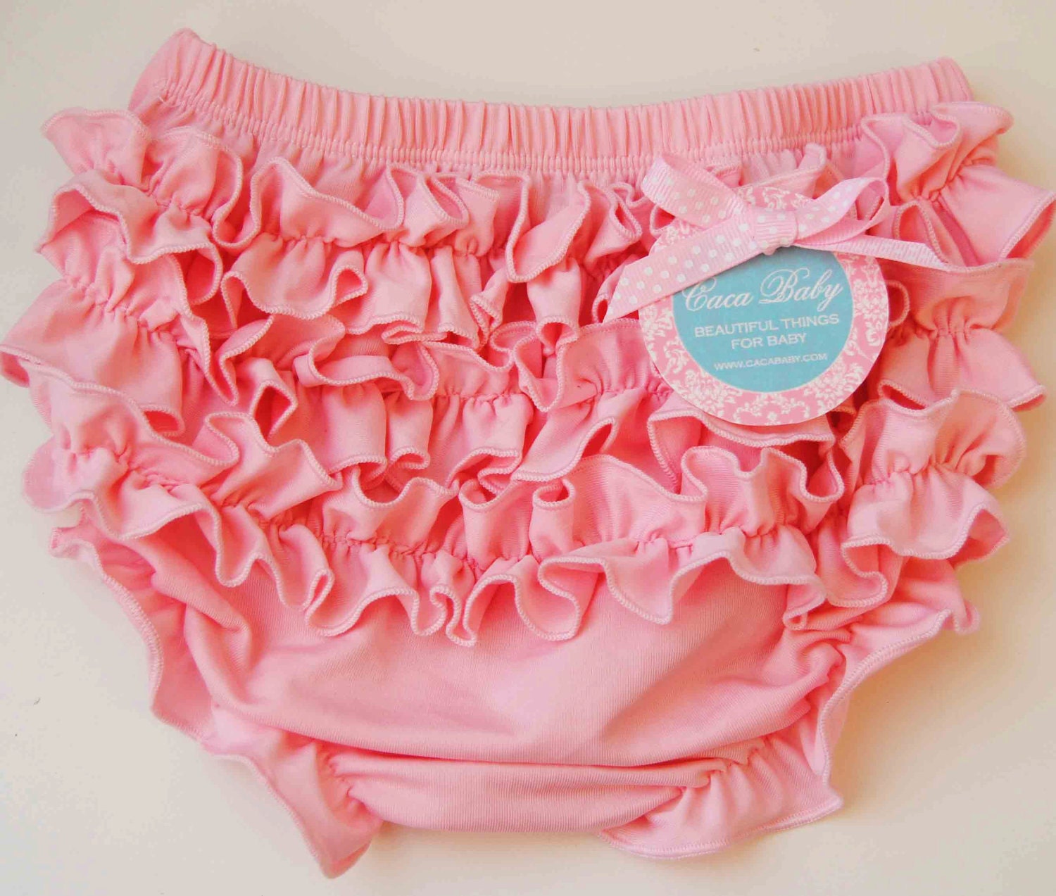 Baby Bloomers Pink Baby Bloomers With Cute Ruffle by cacababy