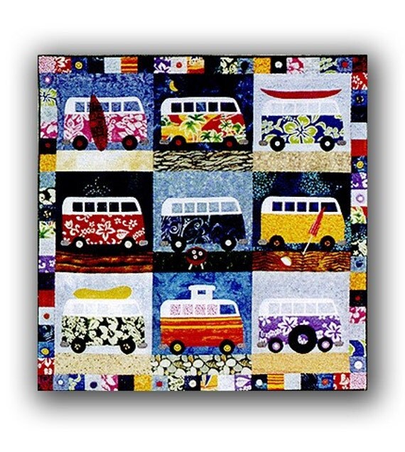 Items similar to VW Volkswagen Bus Camper Quilt Pattern on Etsy