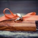 Wedding Ring Pillow Alternative- Wood and Ribbon Ring Holder