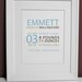 8 x 10 Baby Name Print - perfect for framing