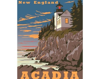 ACADIA NP 1S- Handmade Leather Journal / Sketchbook - Travel Art