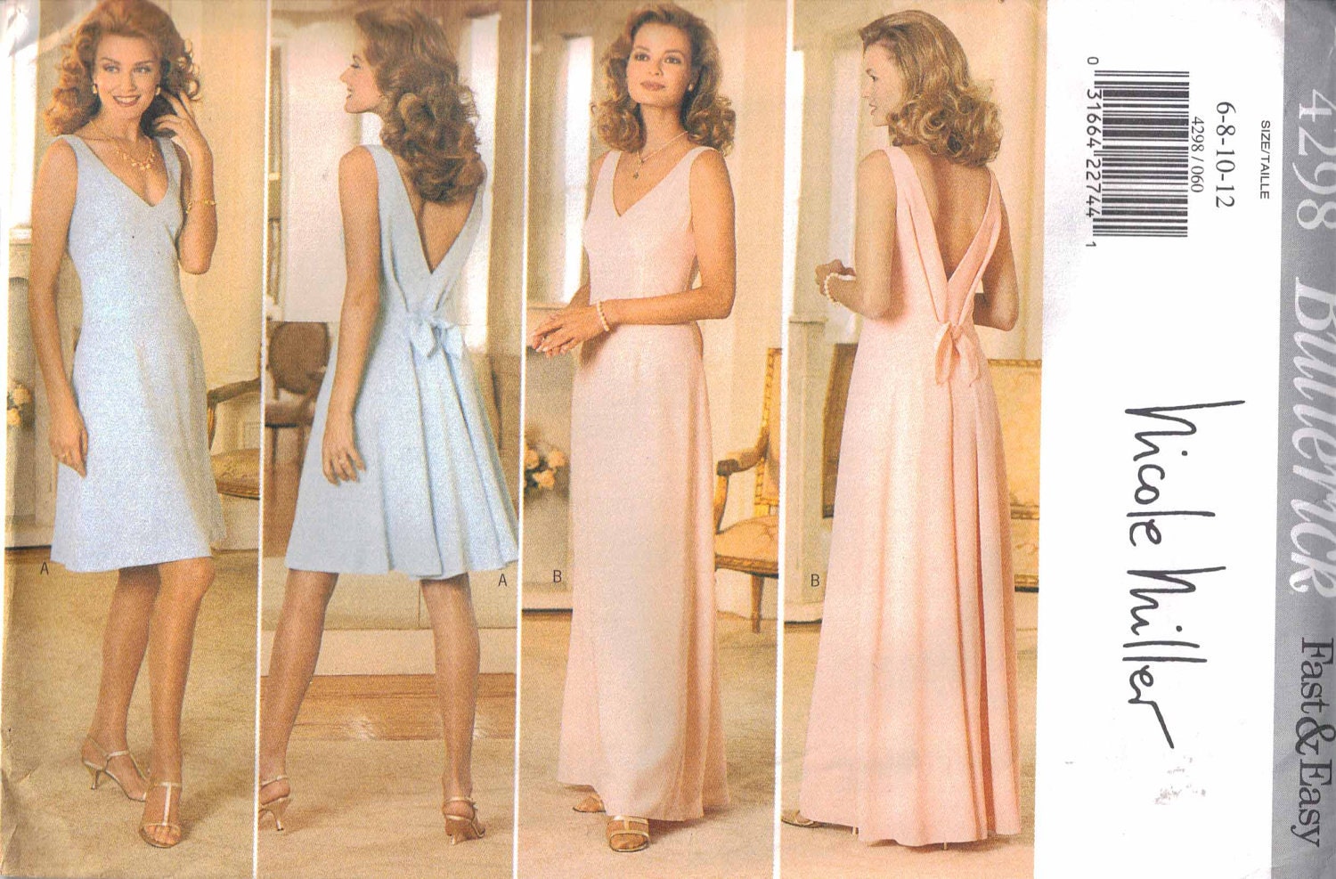 Dress Pattern V Back | dress pattern with low v back mid knee and evening length Dress Pattern V Back | dress pattern with low v back mid knee and evening length