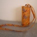 Insulated Water Bottle Carrier - Orange Floral Fabric