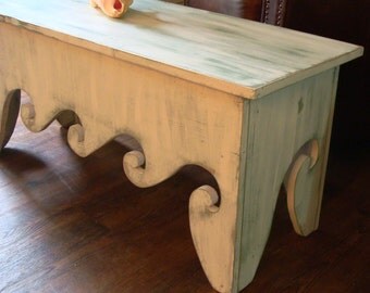 Waves Bench Coffee Side Table Waves Beach House Chair - Assemble Yourself Beach House Decor