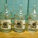 Numbered Apothecary Mason Jar Tag Labels in Sea Shell White or Turquoise Canvas