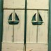 ONE White Weathered Sailboat Cutout Wood Beach House Shutter