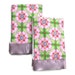 Premium Baby Girl Burp Cloth Set with Pink and Lavender Flowers