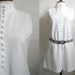 RESERVED for Siarron Vintage Sears Roebuck Jr 1960s Powder White Sheath Button Front Sleeveless Shift Size 13